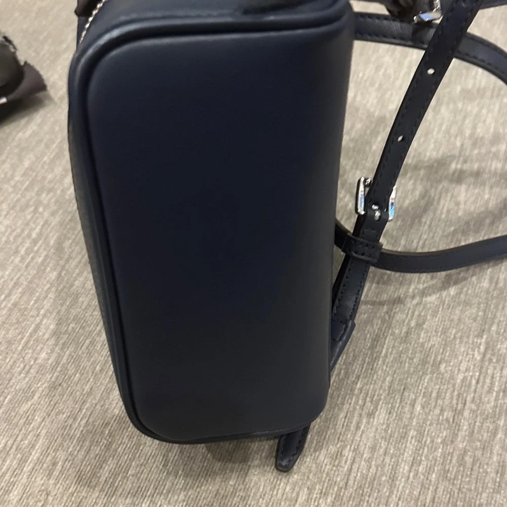 Michael Kors Dark Blue Backpack with Silver Accents - Picture 4 of 7